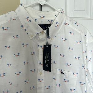 Men’s vineyard vines, classic fit short sleeve shirt, palm, and hammock XL NWT